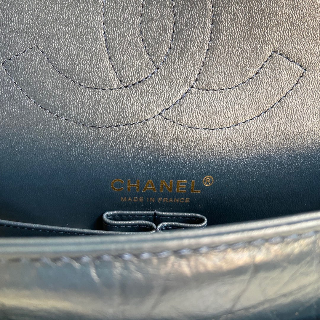 Chanel 2.55 Reissue 24 cm Flap Bag In Dark Blue