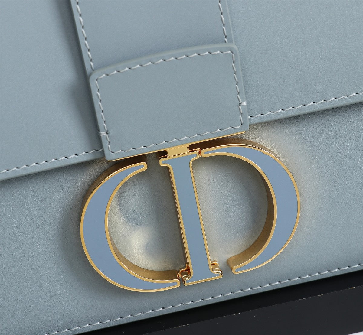 Dior 30 Montaigne Bag In Light Blue Box Calfskin