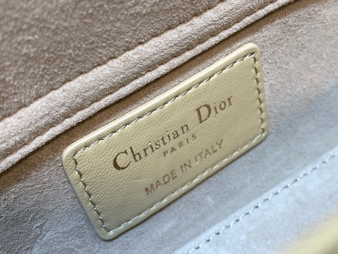 Dior Lady D-Joy Micro Bag In Yellow Cannage Lambskin