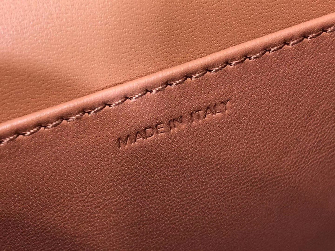 Celine Classic Box Small Bag In Orange Box Calfskin