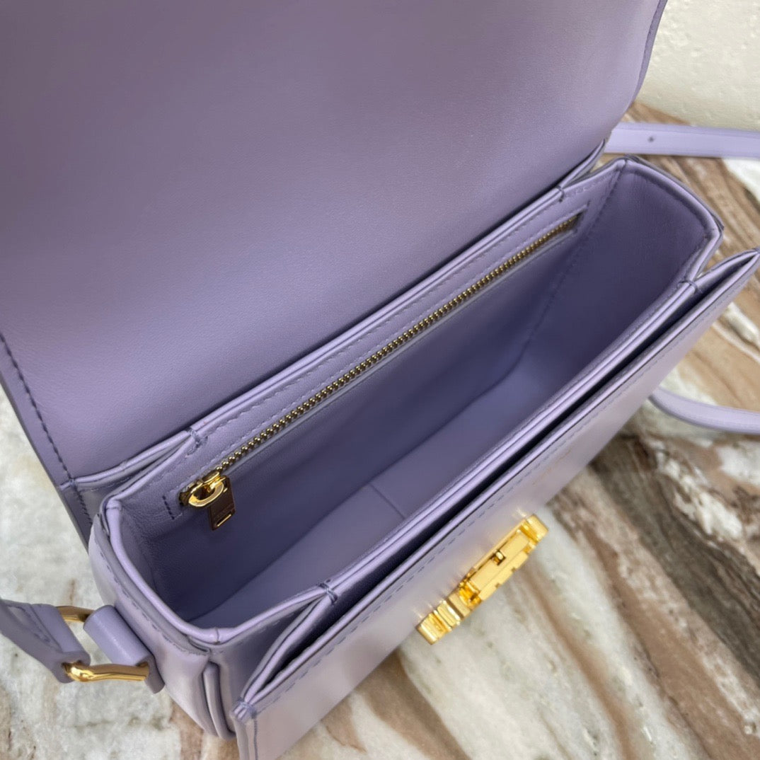 Celine Classic Box Teen Bag In Purple Calfskin