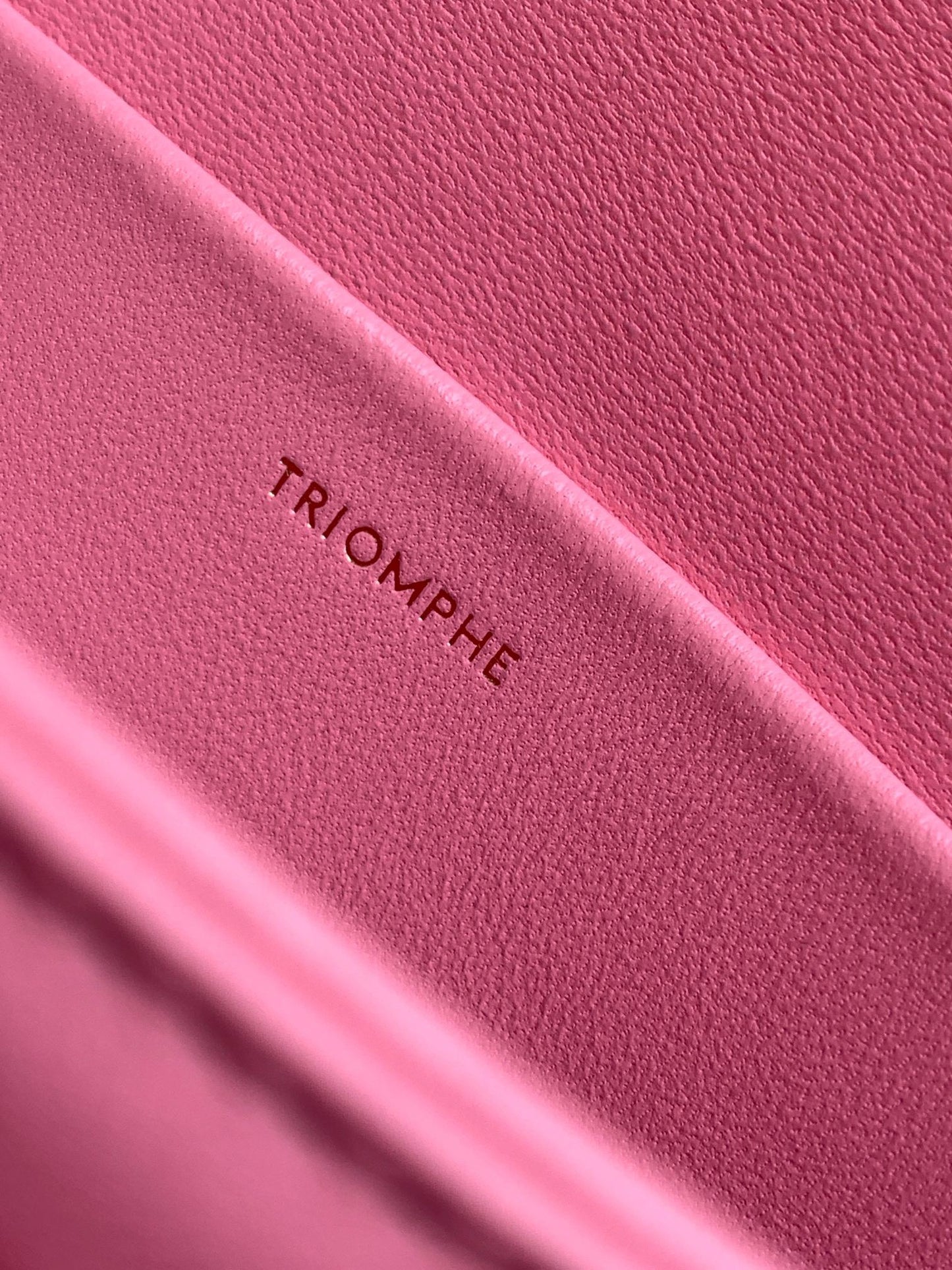 Celine Triomphe Large Bag In Pink Calfskin