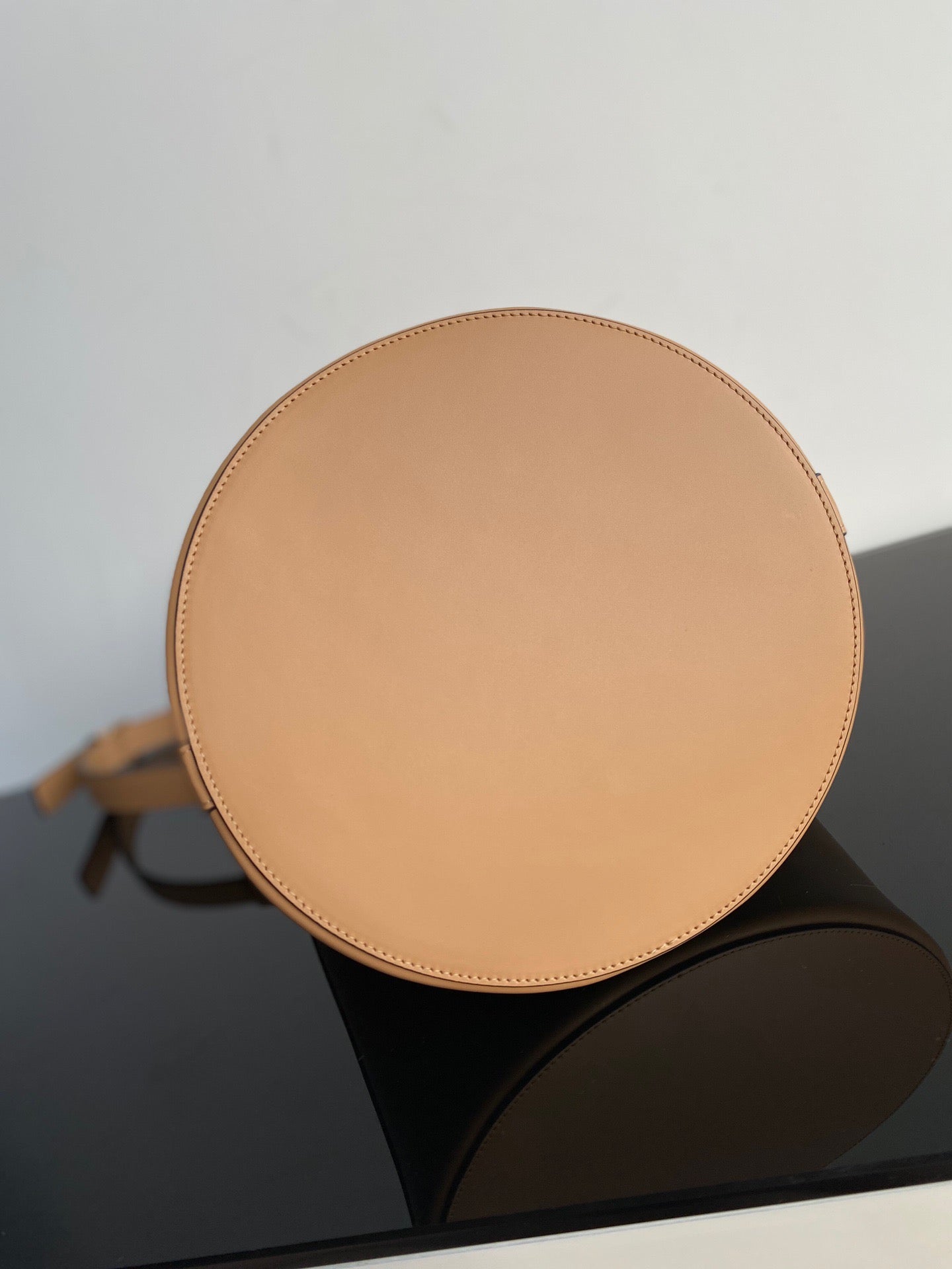 Celine Bucket Maillon Triomphe Bag In Brown calfskin Leather