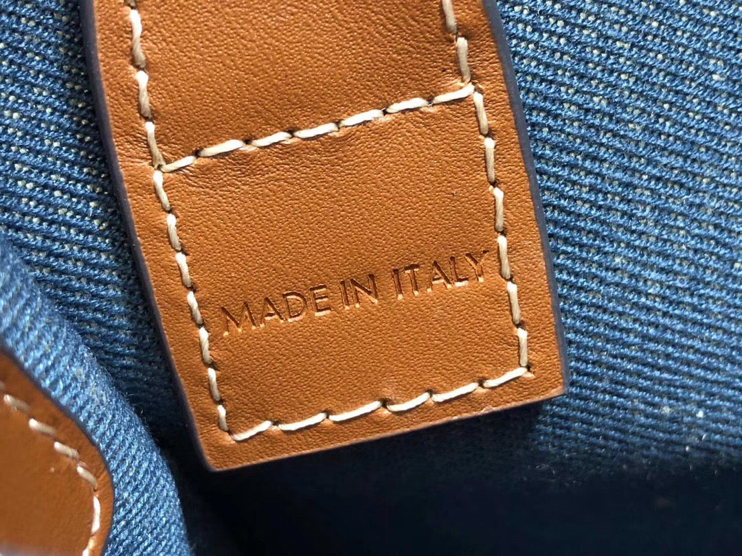 Celine Denim Arc De Triomphe Jacquard Mini Tote