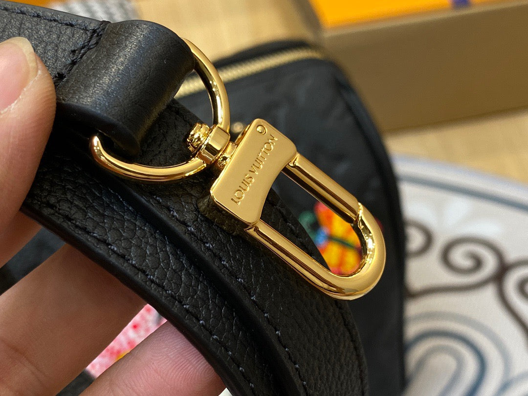 LV Speedy 25 In Black Flower Full Leather Series