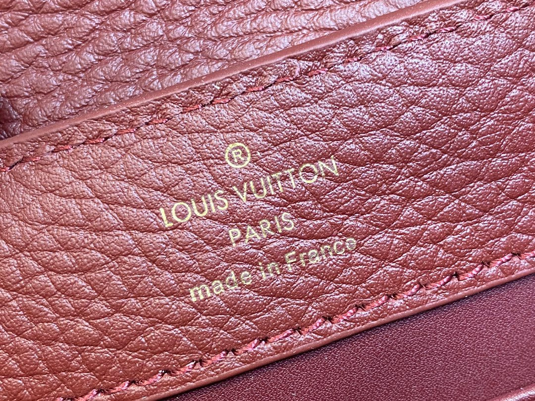 Louis Vuitton Capucines Mini Bag In Burgundy
