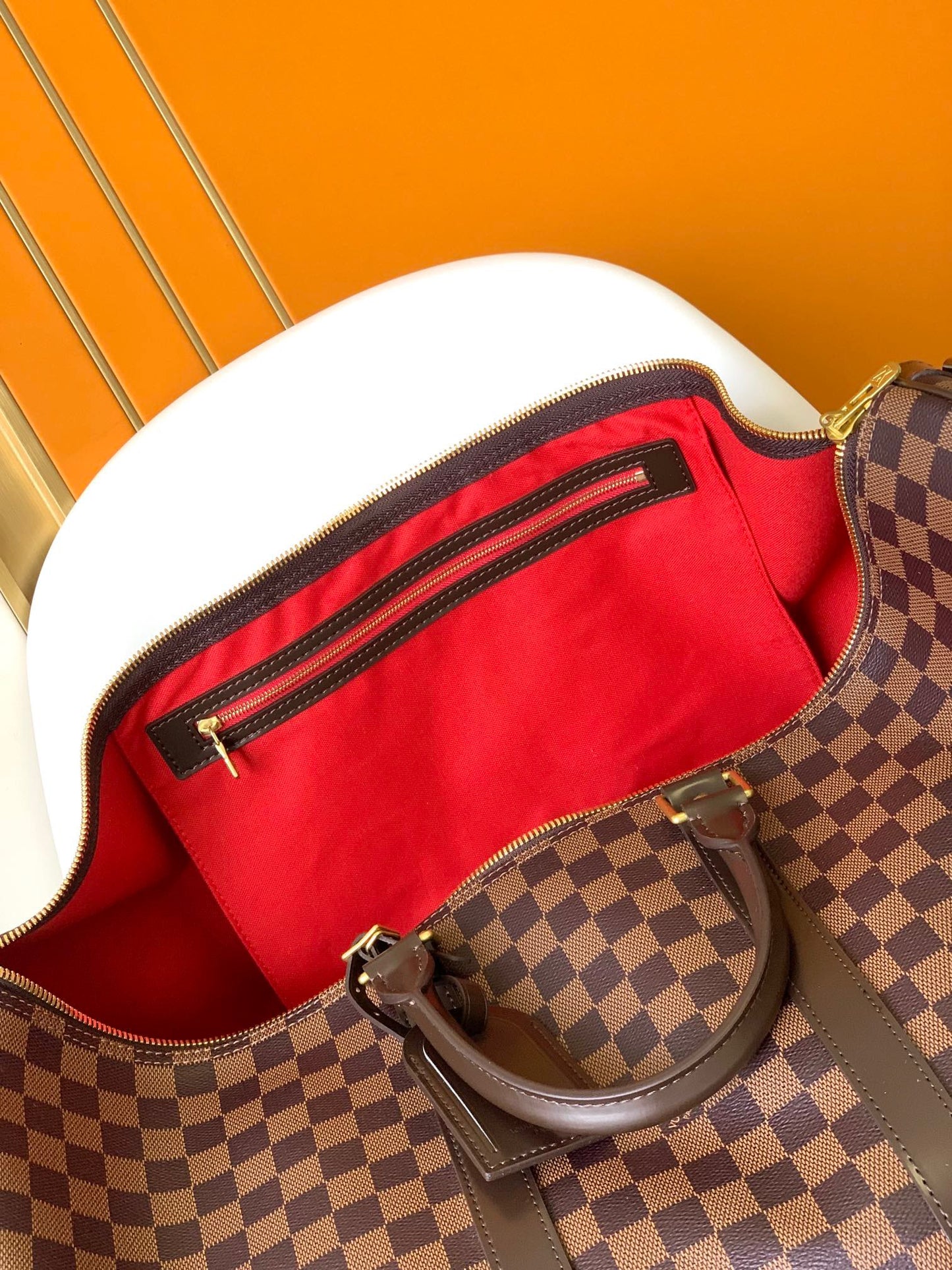 Louis Vuitton Keepall 55 Brown Checkerboard