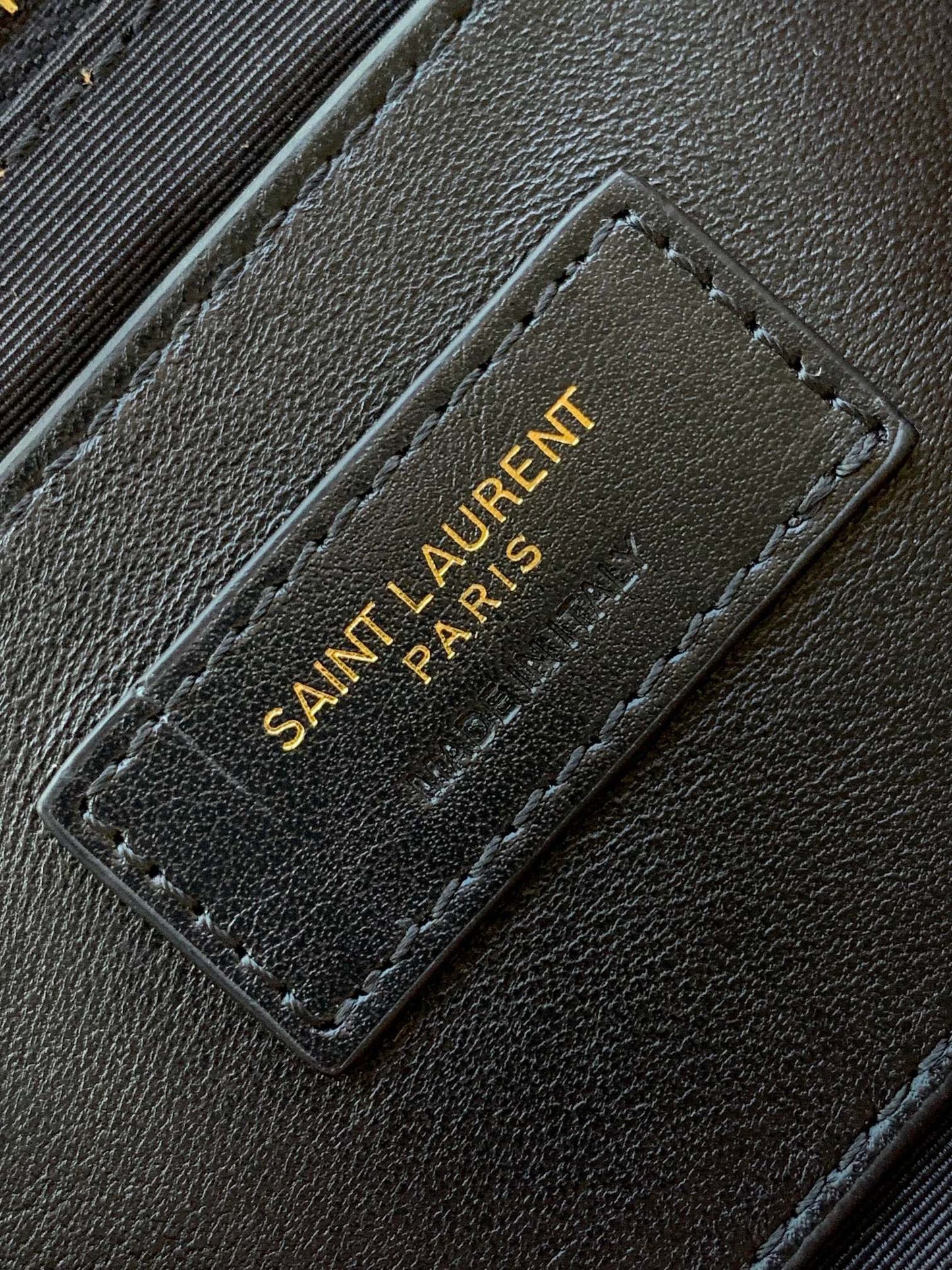 Saint Laurent Le Carre Satchel Bag In Brown Lambskin