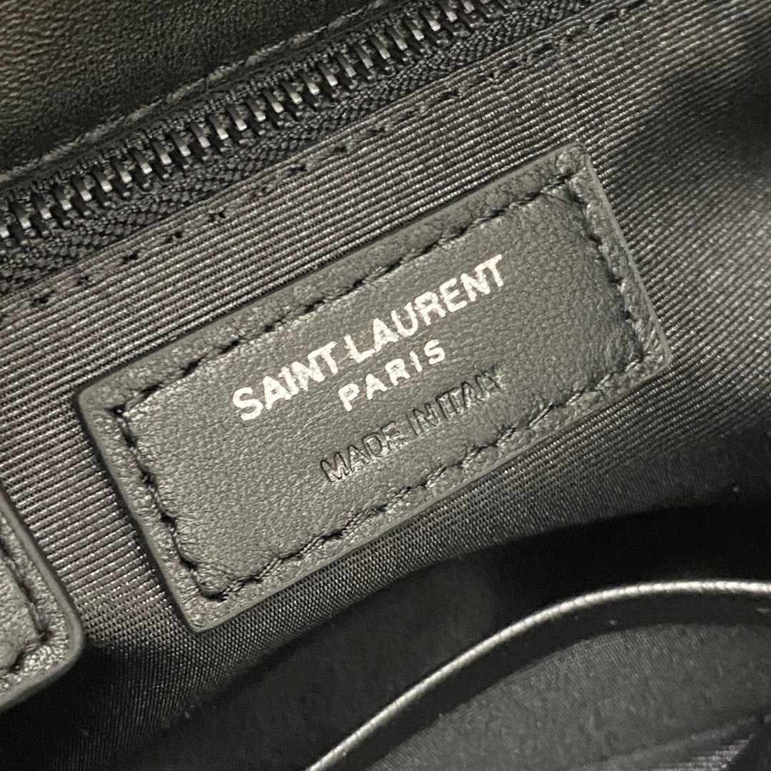 Saint Laurent LouLou Chain Bag In Black Quilted Lambskin