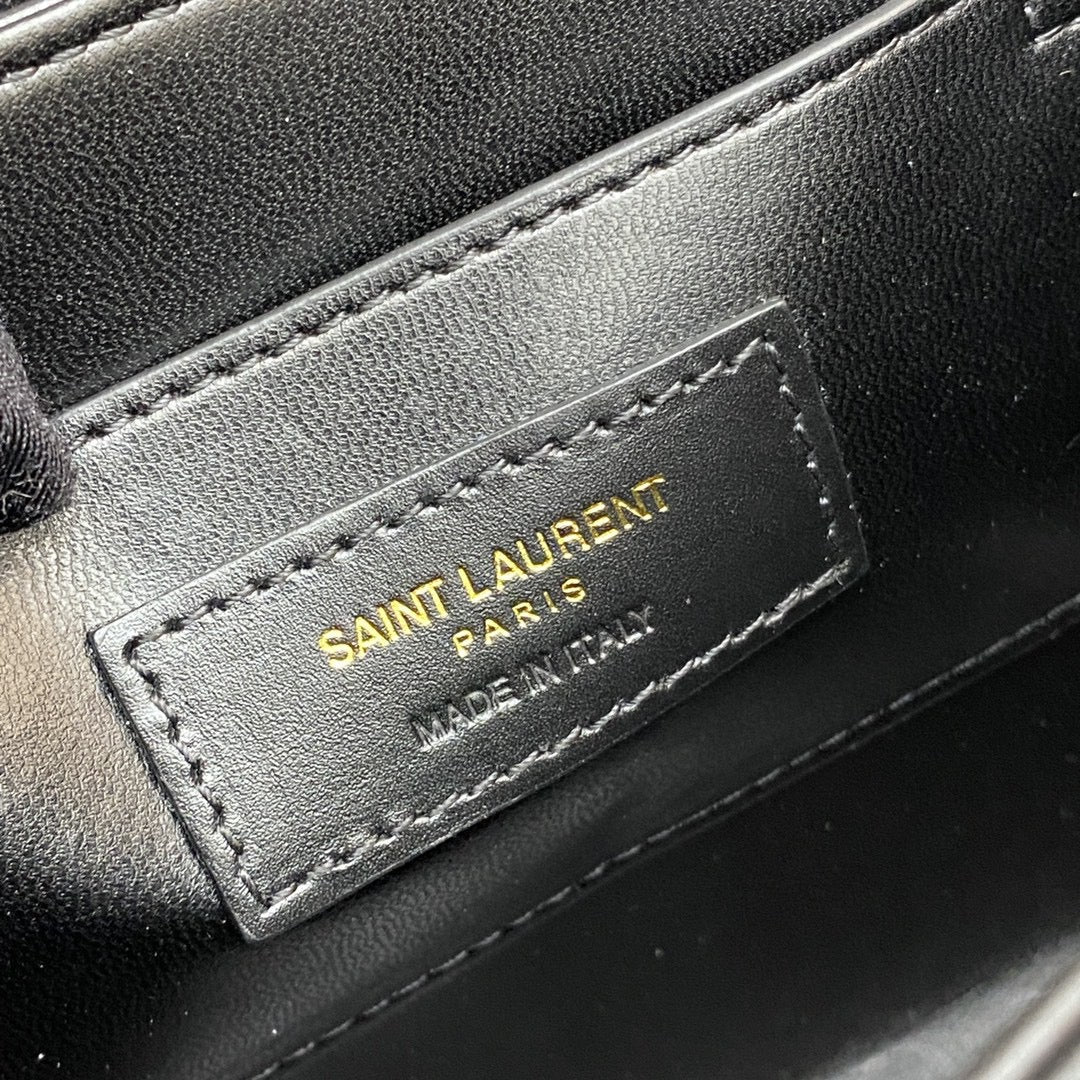 Saint Laurent Medium Solferino Bag In Black Patent Leather