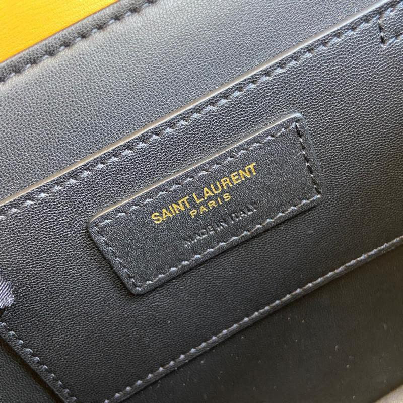 Saint Laurent Medium Solferino Bag In Yellow Calfskin