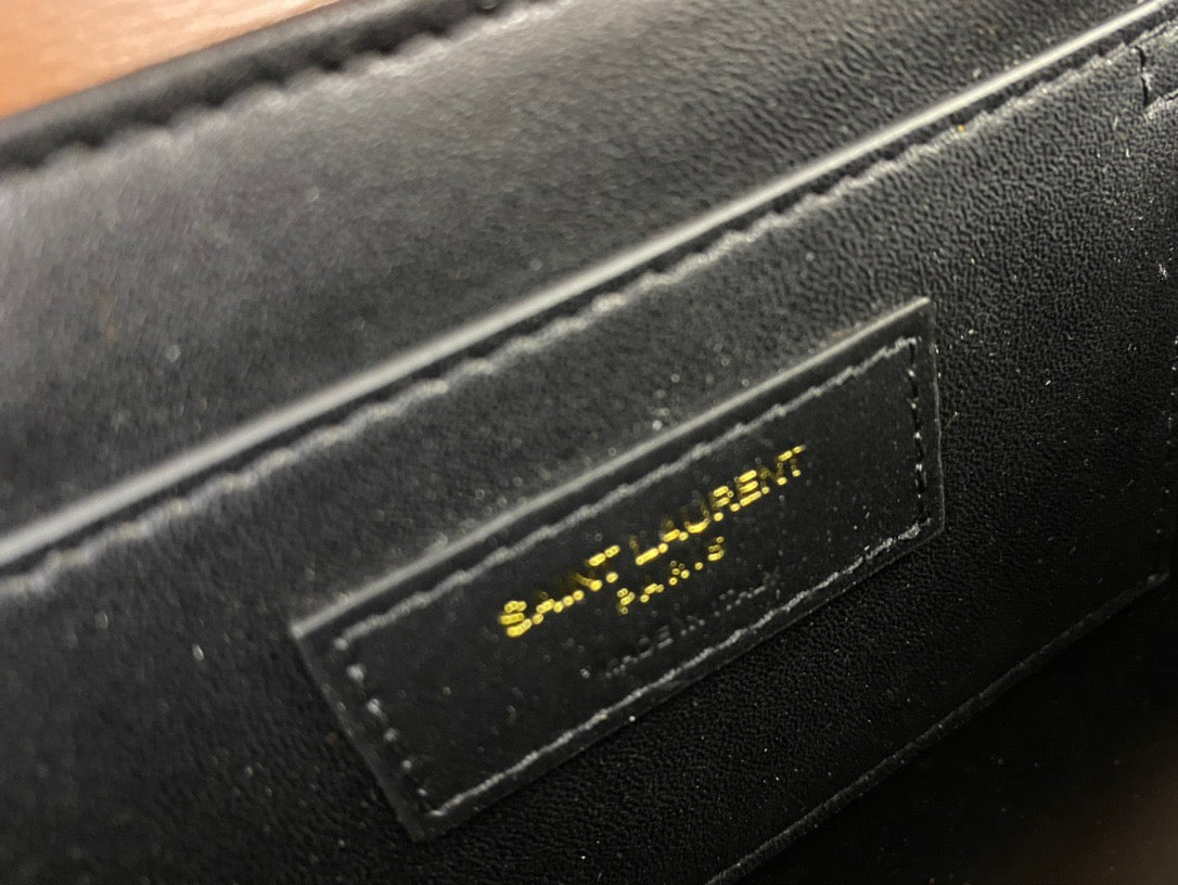 Saint Laurent Medium Solferino Bag In Beige And Brown Calfskin