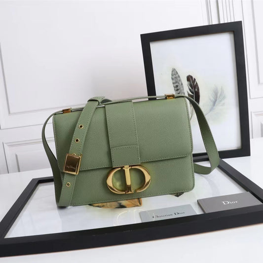 Dior 30 Montaigne Bag In Green Box Calfskin