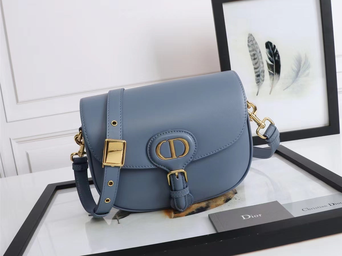 Dior Bobby Small Bag In Blue Paradise Box Calfskin