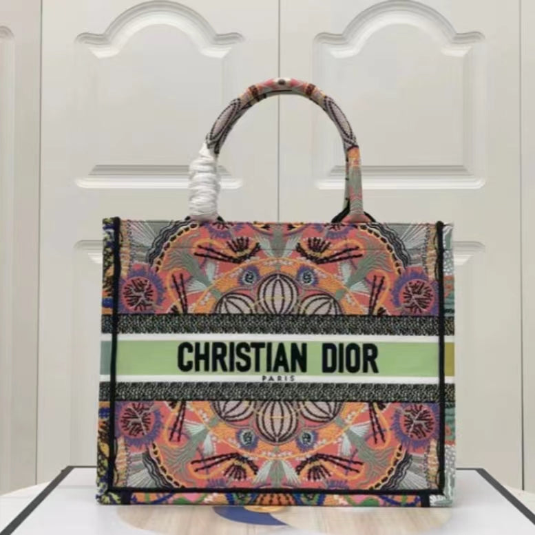 Dior Bohemian  Embroidered Medium Tote Bag