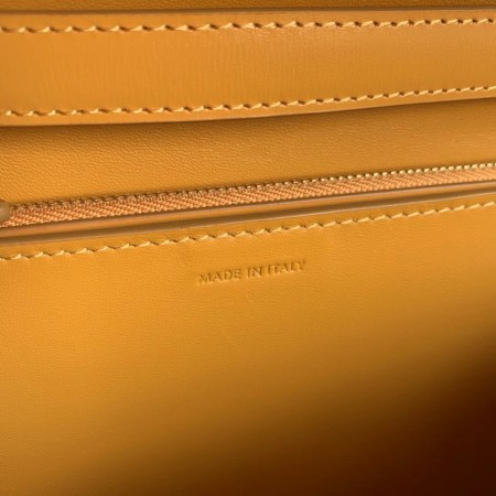 Celine Classic Box Medium Bag In Yellow Box Calfskin