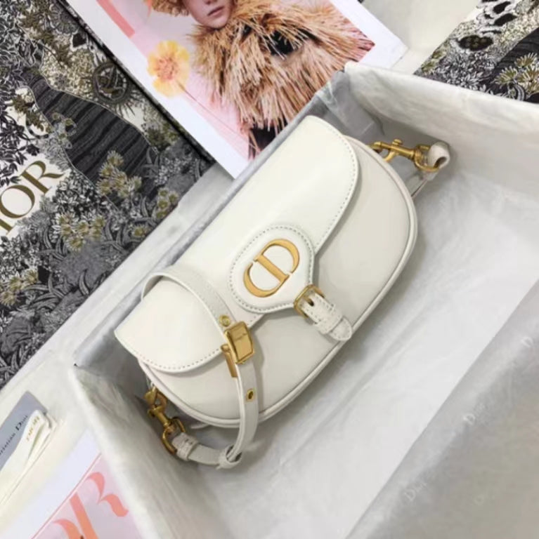 Dior Bobby East-West Bag In White Box Calfskin