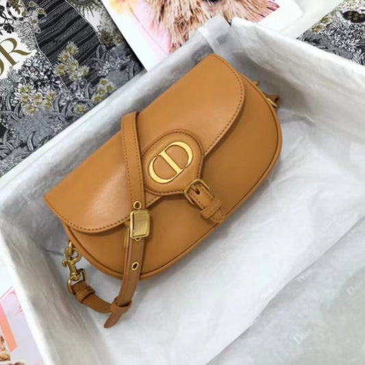 Dior Bobby East-West Bag In Gold Brown Box Calfskin