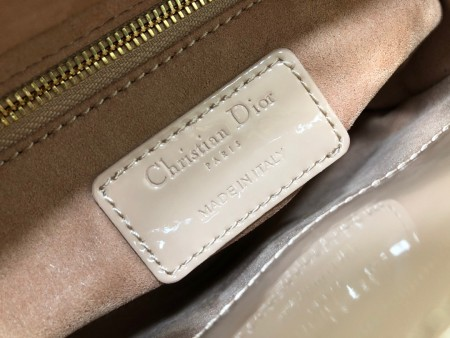 Dior Lady Dior Mini Bag with Chain in Nude Cannage Lambskin