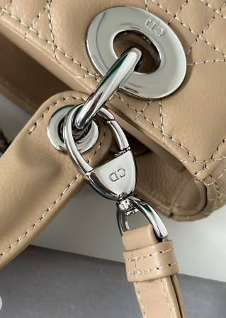 Dior Small Lady Dior in Beige Cannage Lambskin