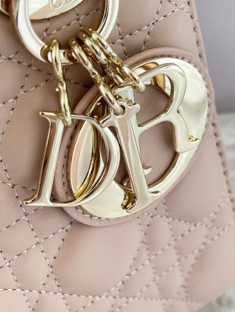 Dior Small Lady Dior Bag in Powder Pink Lambskin