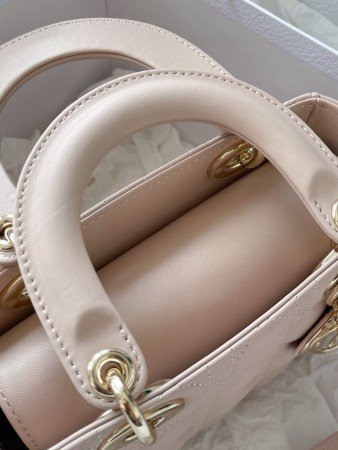 Dior Small Lady Dior Bag in Powder Pink Lambskin