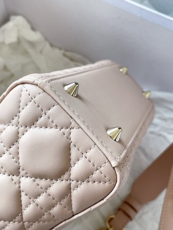 Dior Small Lady Dior Bag in Powder Pink Lambskin