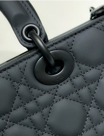 Dior Lady D-Joy Bag in Black Ultramatte Calfskin