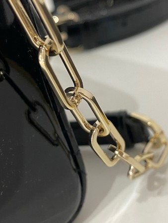 Dior Lady D-Joy Bag in Black Patent Calfskin