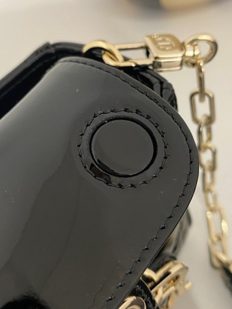 Dior Lady D-Joy Bag in Black Patent Calfskin