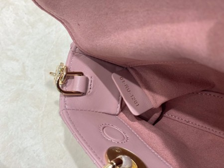 Dior Lady D-Joy Bag In Peony Pink Cannage Lambskin