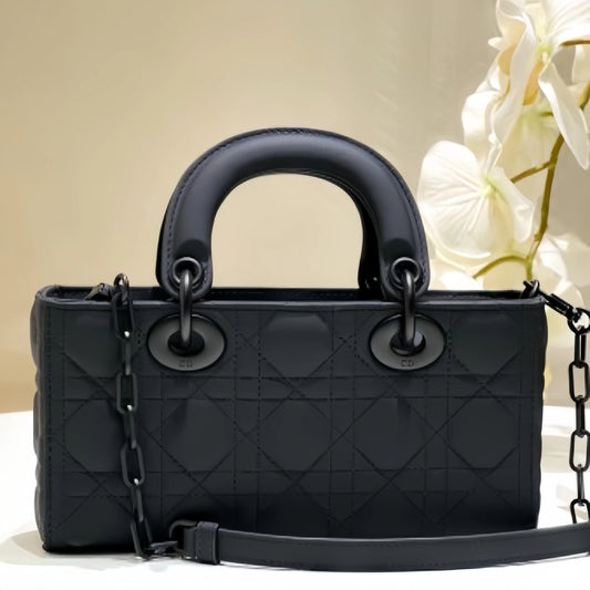 Dior Lady D-Joy Bag in Black Ultramatte Calfskin