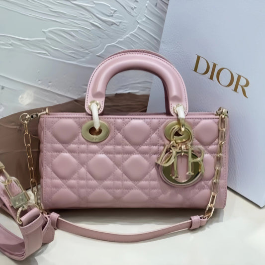 Dior Lady D-Joy Bag In Peony Pink Cannage Lambskin