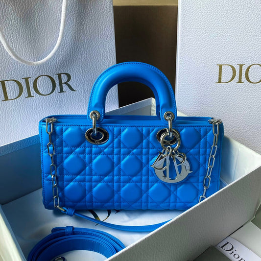 Dior Lady D-Joy Bag In Dark Blue Cannage Lambskin