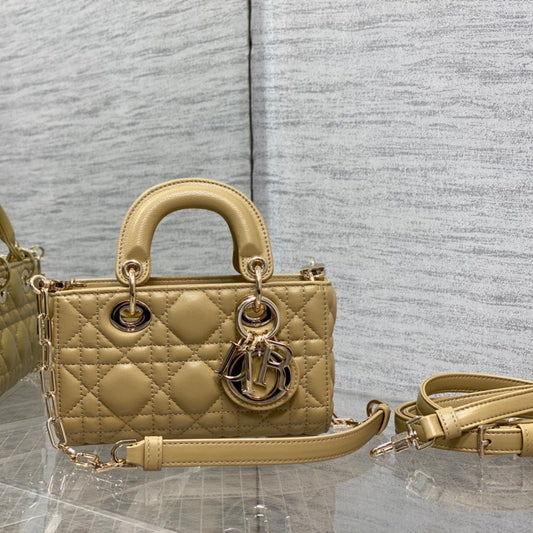 Dior Lady D-Joy Bag In Yellow Cannage Lambskin