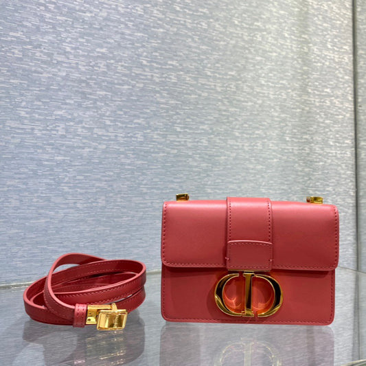 Dior 30 Montaigne Micro Bag In Red Box Calfskin