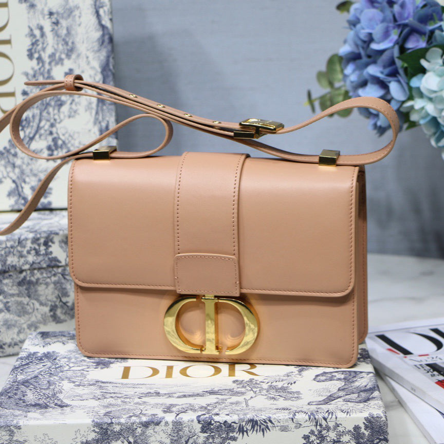 Dior 30 Montaigne Bag In Poudre Box Calfskin