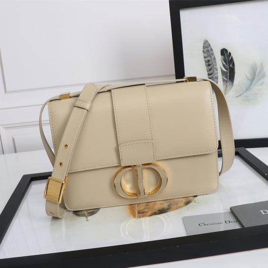 Dior 30 Montaigne Bag In Beige Box Calfskin