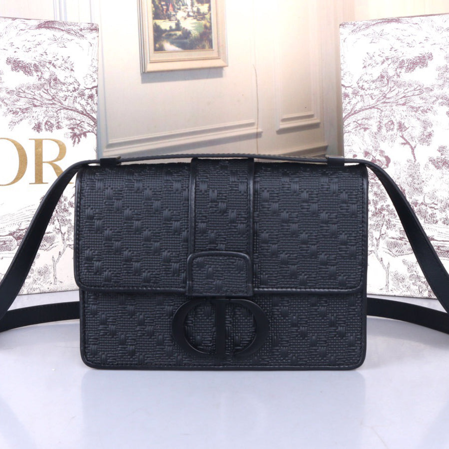 Dior 30 Montaigne Black Double-sided Embroidered Old Flower