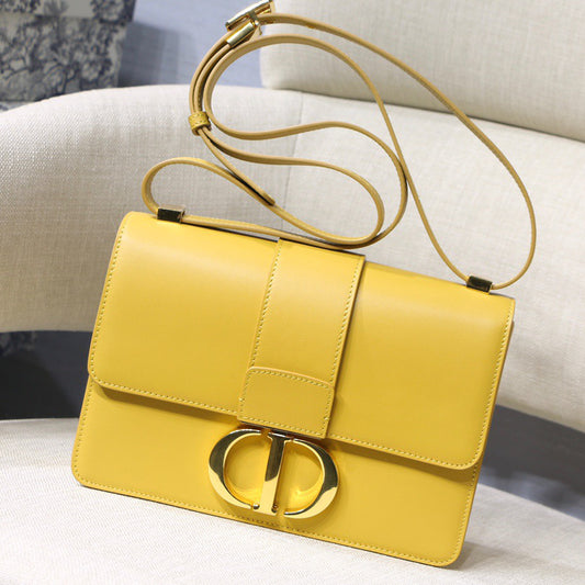 Dior 30 Montaigne Bag In Yellow Box Calfskin