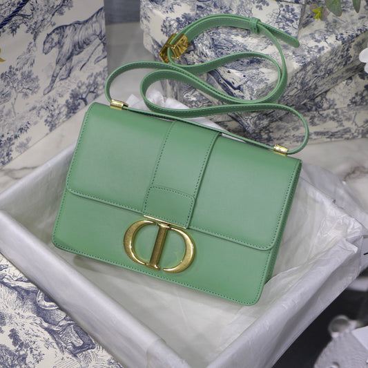 Dior 30 Montaigne Bag In Avocado Green Box Calfskin