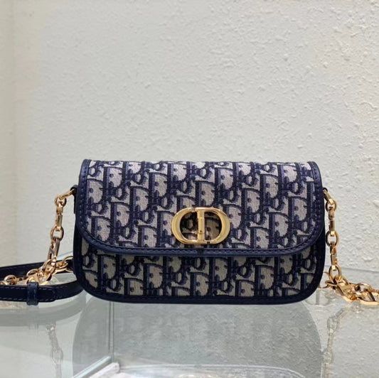 Dior 30 Montaigne Avenue Bag In Purple Dior Oblique Jacquard