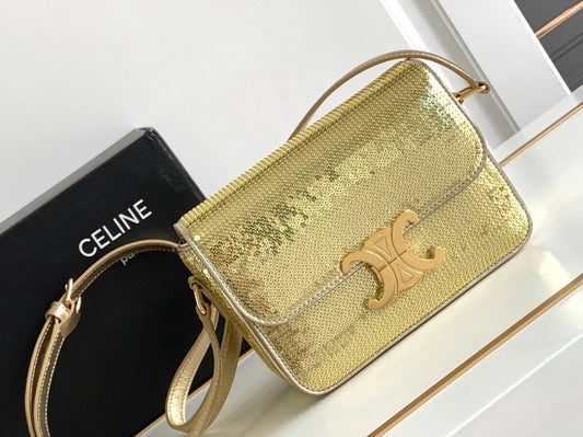 Celine Classic Box Teen Bag In Gold Box Calfskin