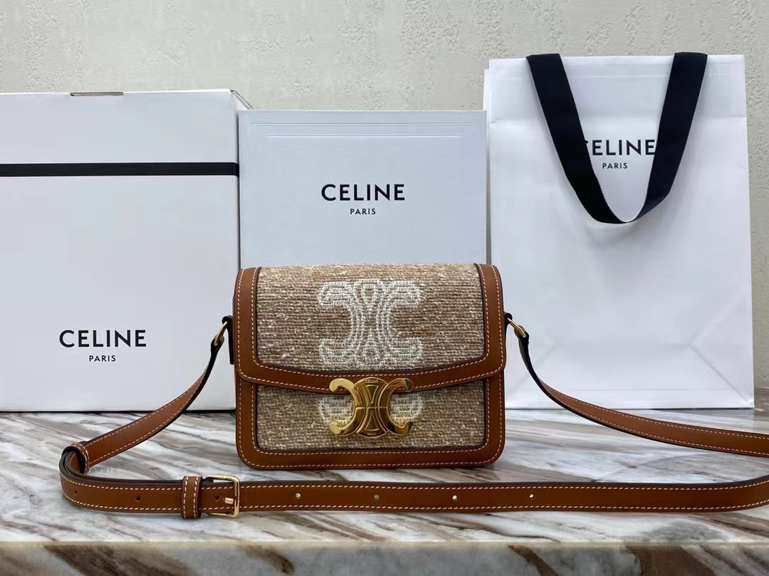 Celine Classic Box Teen Bag In Fabric Patchwork leather Vintage Canvas Box