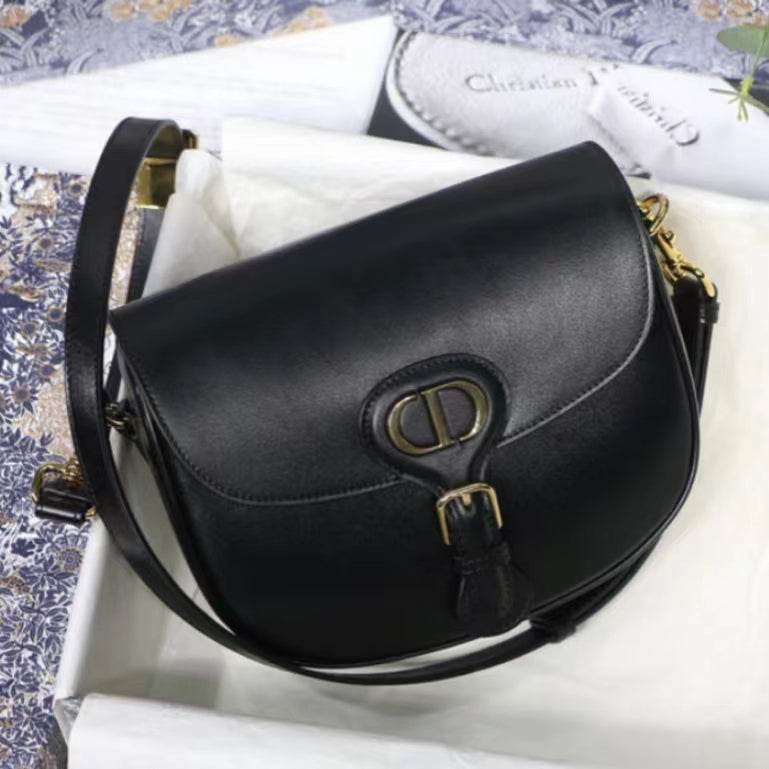 Dior Bobby Medium Bag In Black Box Calfskin