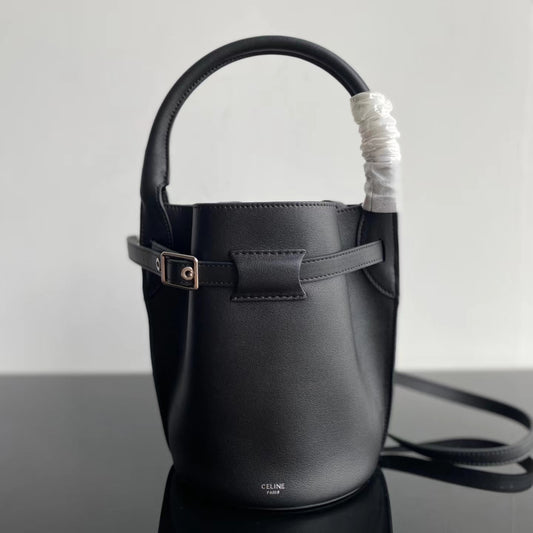 Celine Bucket Nano Bag In Black Calfskin