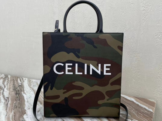 Celine Denim Arc De Triomphe Army Blue Jacquard Small Tote