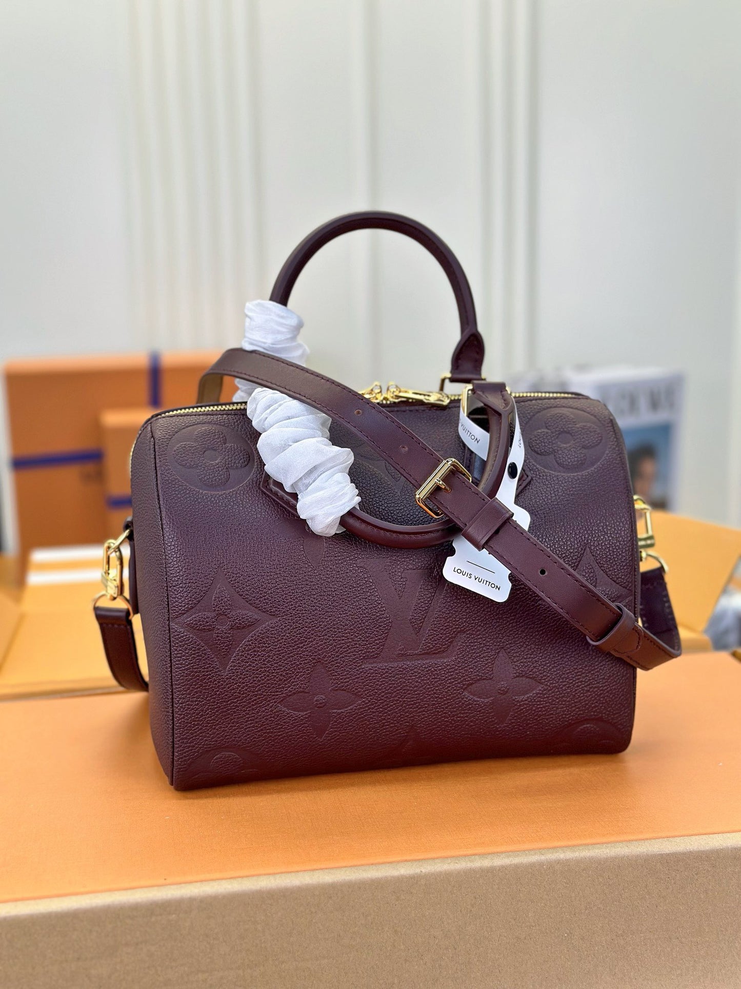 LV Speedy 25 In Dark Burgundy