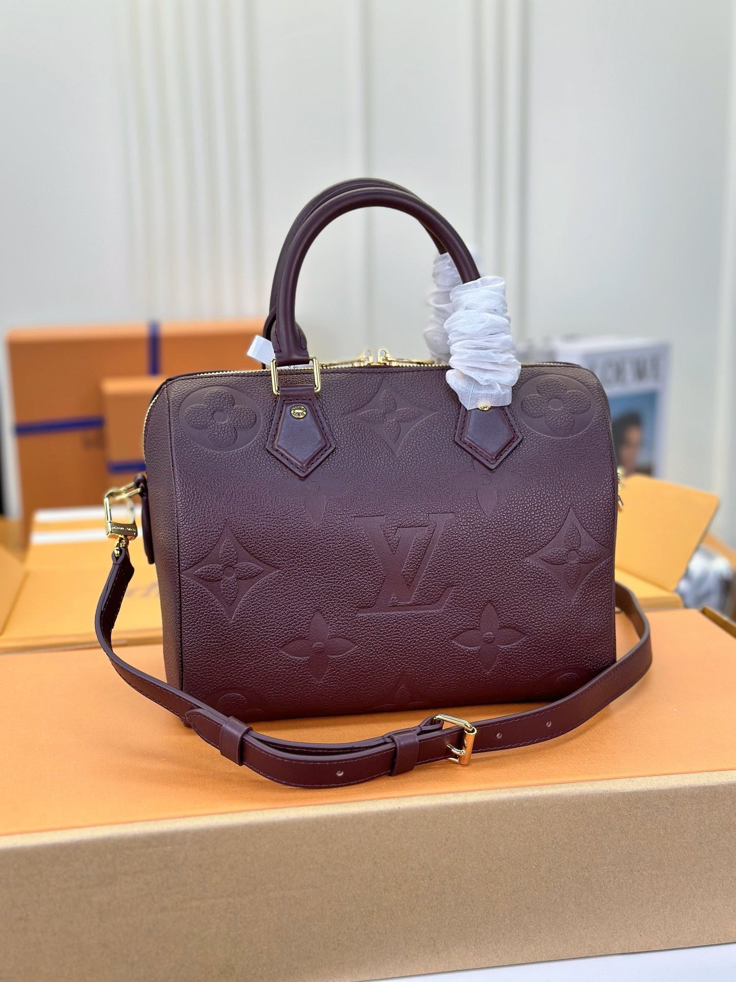 LV Speedy 25 In Dark Burgundy