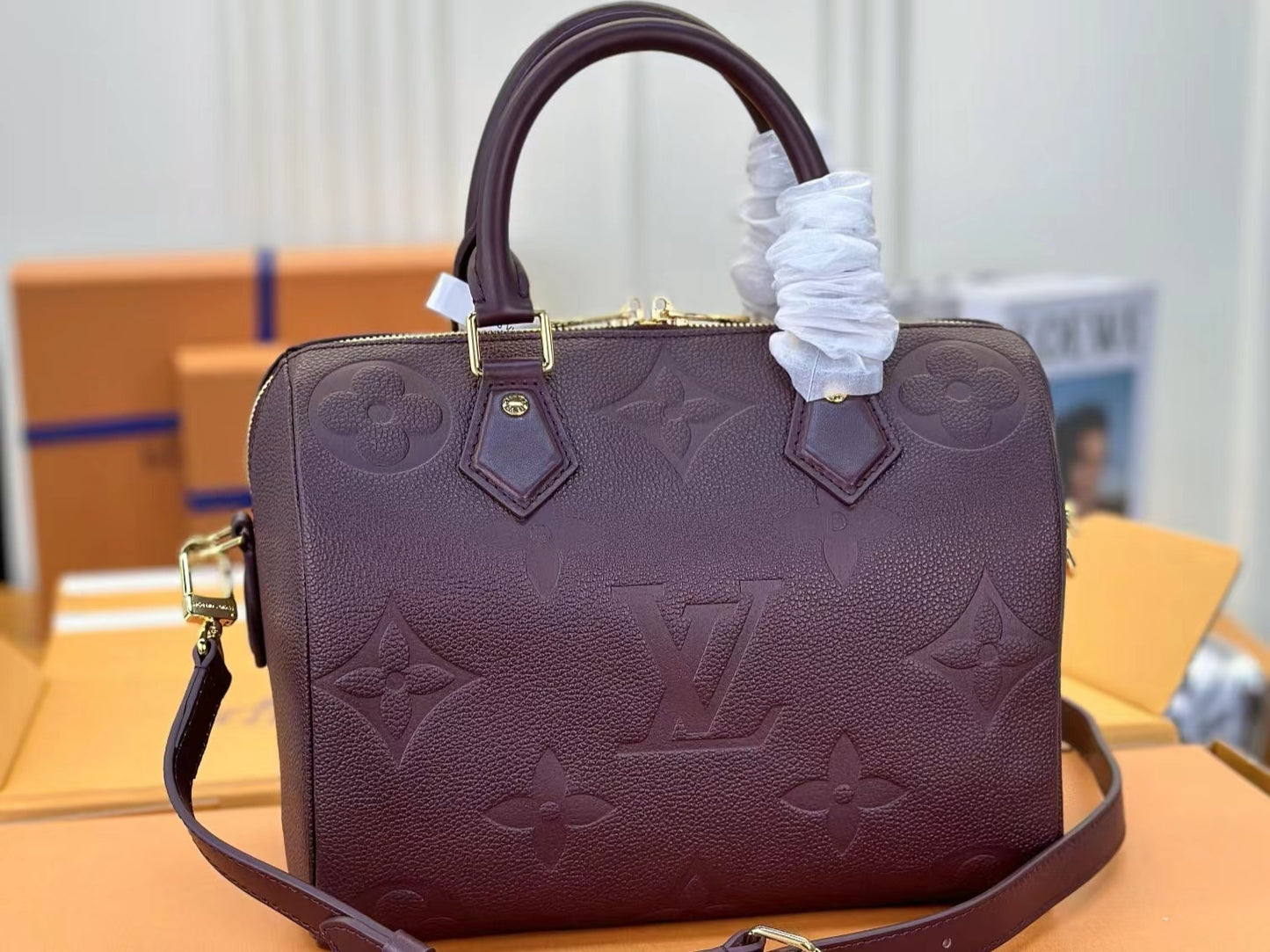 LV Speedy 25 In Dark Burgundy